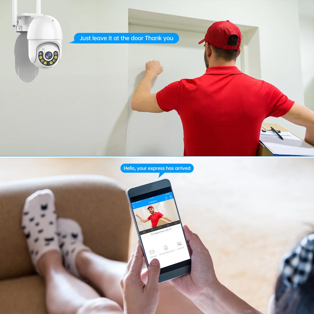Jooan-屋外デュアルレンズipカメラ、自動追跡、セキュリティビデオ監視、3mp cctv、8mp hd、5g wifi