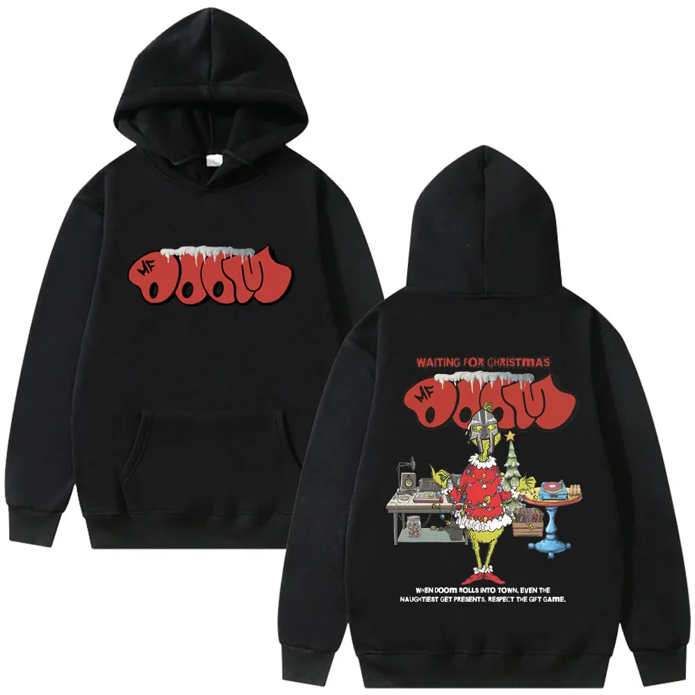 

Rapper Mf Doom Waiting for Christmas Graphic Hoodie Men Women's Fashion Hip Hop Oversized Tracksuit Male Casual Fleece Hoodies