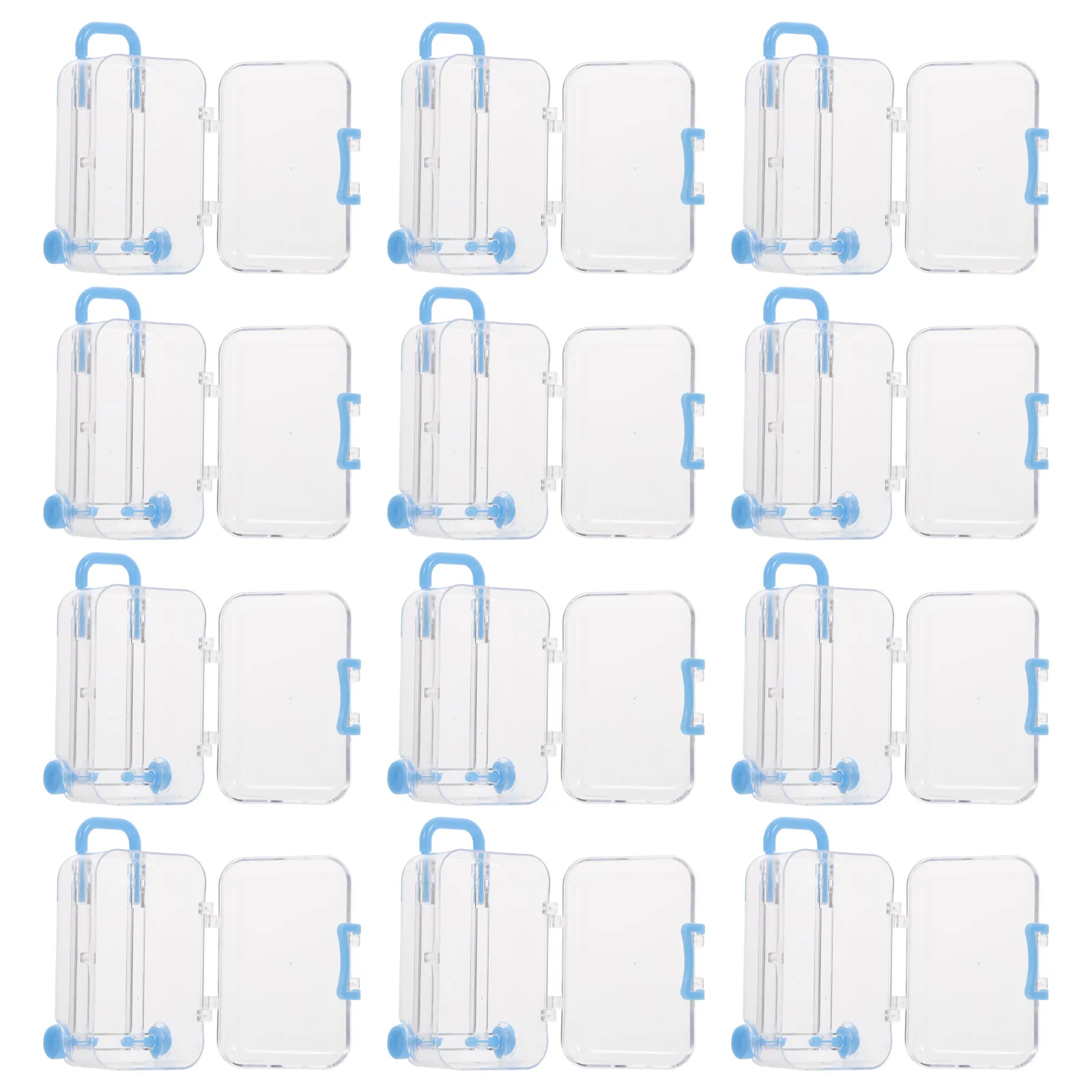 

12 Pcs Wedding Candy Box Empty Packaging Treats Gifts Party Favor Handy Premium Material Creative Suitcase Elegant