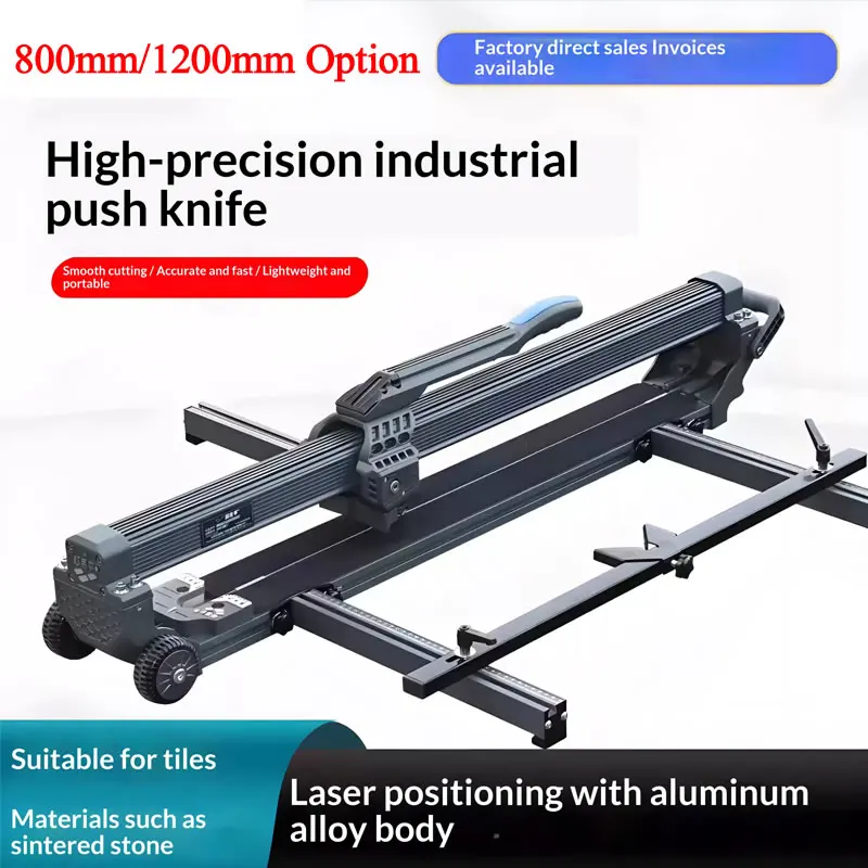 High Precision Manual Tile Cutting Machine Laser Positioning Floor Cutter Push Knife 800mm 1200mm Option for Porcelain Ceramic