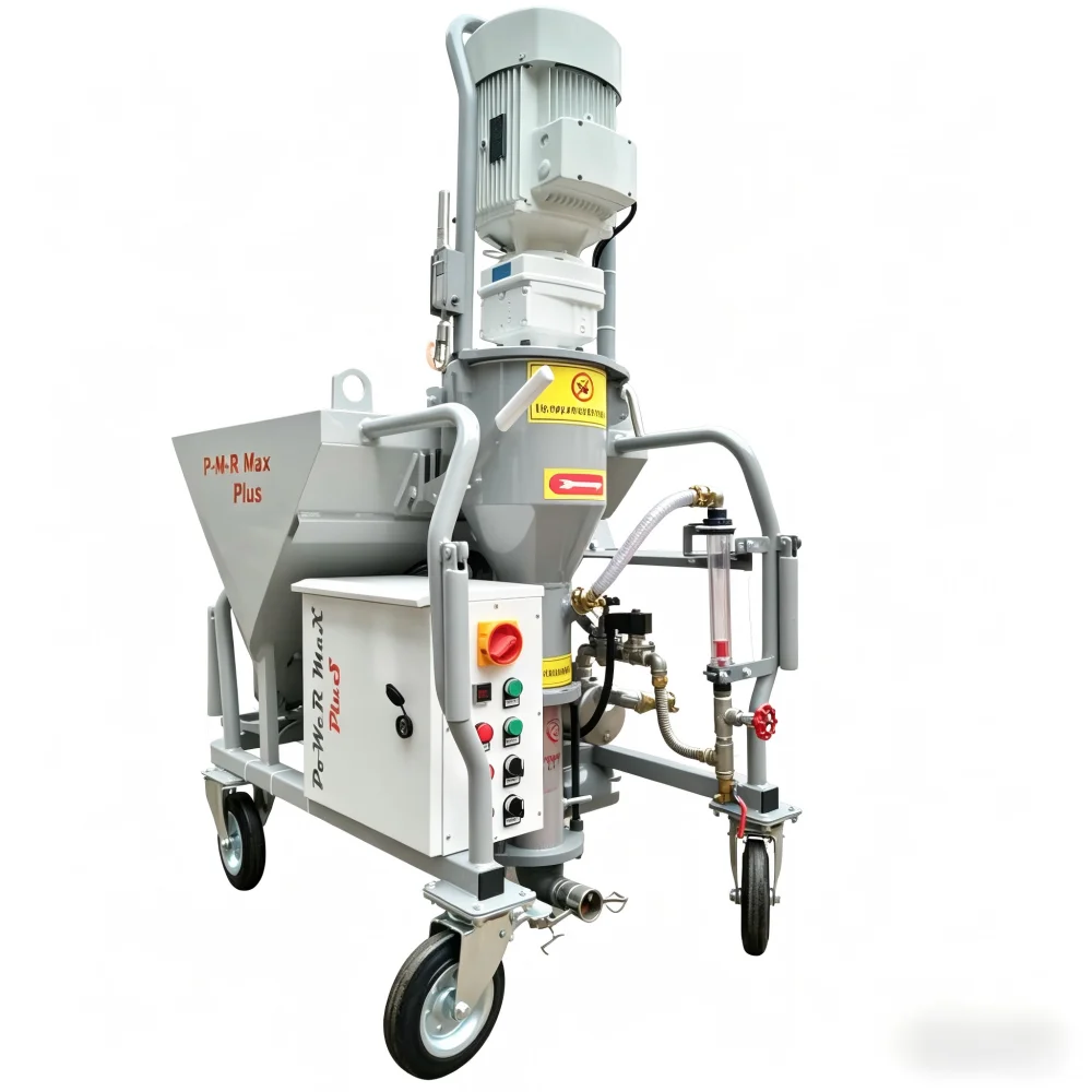 Fully Automatic Wall Gypsum Plaster Sprayer Mortar Rendering Construction Machine