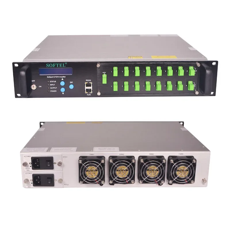 

1550 нм EDFA CATV 8 Порт 16dBm оптический усилитель WDM