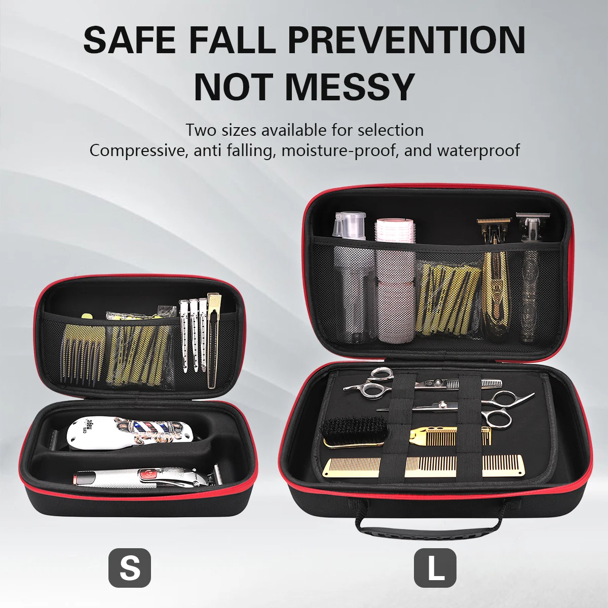 

Ящик для хранения, большая емкость, салонный фен, парикмахерская, портативная сумка для хранения, ножницы, бритвы, витрина, прочная дорожная сумка для осень