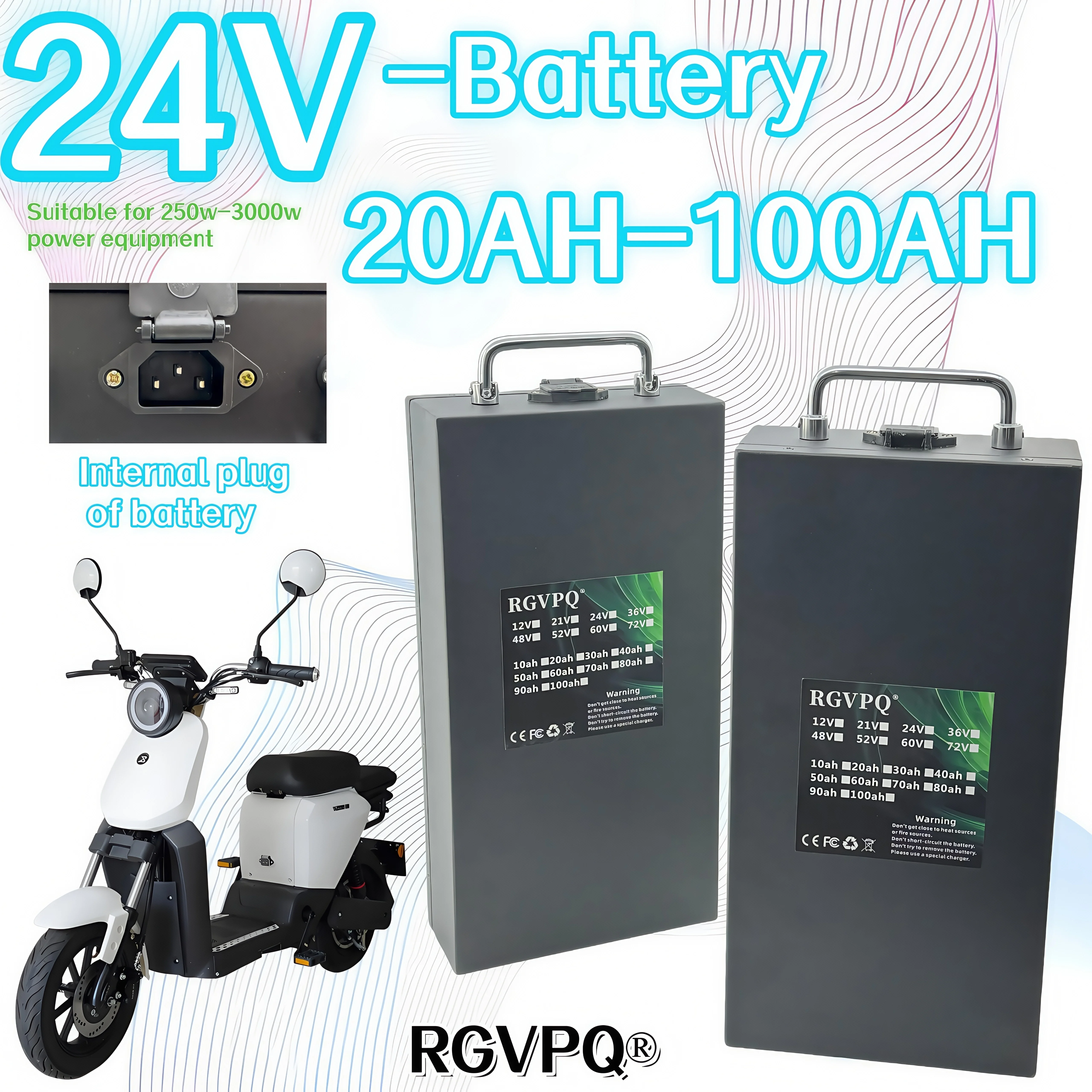 

Air transportation, 24-hour delivery, Harley battery Citycoco24V220AH-100AH suitable for 500W~3000W Harley motorcycles,