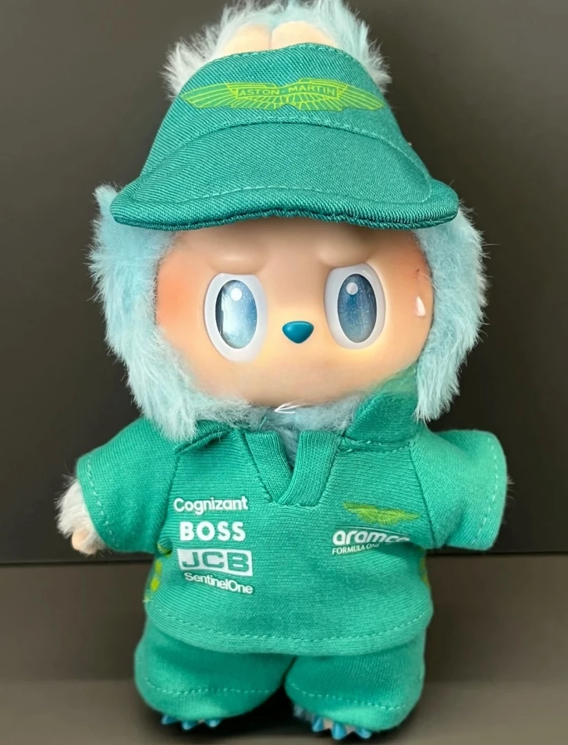 Nieuw voor Labubus F1 Set Leuke V1 V2 V3 Pop DIY Accessoires Kleding Bril Zitten Party Kerstcadeaus Racing Kleding Speelgoed