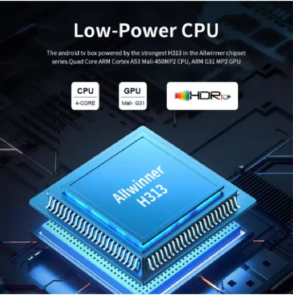 جهاز استقبال للتليفزيون الذكي أندرويد 13.0 4K HDR TV Box WIFI BT5.0 2GB 8GB/2GB 16GB Allwinner H313 رباعي النواة ثنائي واي فاي صوت عن بعد تحكم بالأشعة تحت الحمراء #5