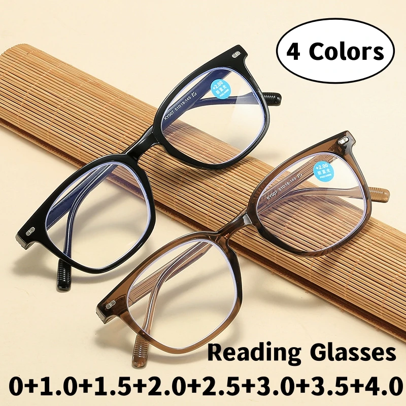 

Unisex Retro Far Sight Reading Glasses Men Women New Blue Light Blocking Presbyopia Classic Casual Round Prescription Eyewear