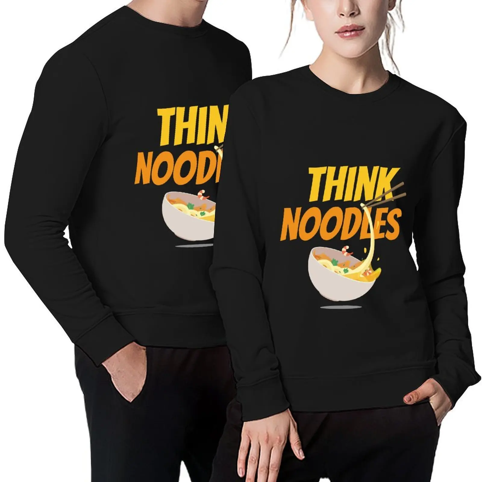 

think noodles Pullover men clothes tracksuit men tracksuits men's coat oversize sweatshirt
