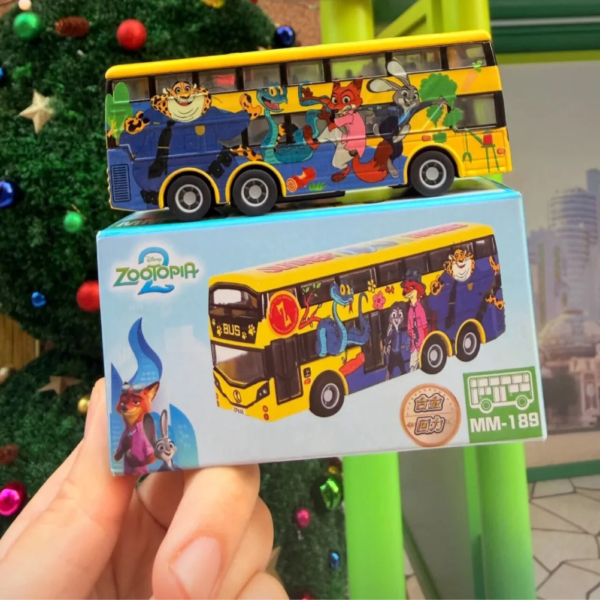Set di veicoli pressofusi in edizione limitata Disney Zootopia Hong Kong - Tour Bus e auto turistiche, macchinine pull-back da collezione