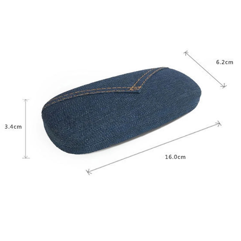 Hard Shell Denim Glasses Box Eyeglass Case Women Casual Eyewear Cases Accessories Organizer Portable Storage Sun Glasses Holder