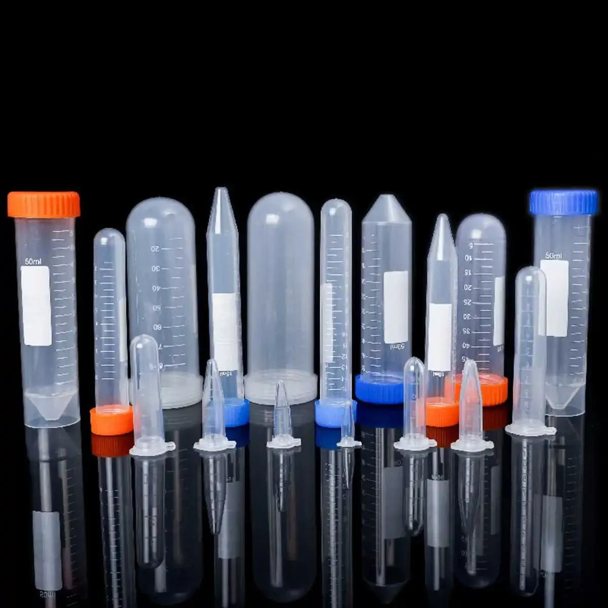 Tubos de Centrífuga de Plástico para Laboratorio de 0.2/0.5/1.5/2/5/7/10/20/50/120 ml, Tubos EP, Tubos PCR, para Muestras, Ensayos y Enseñanza