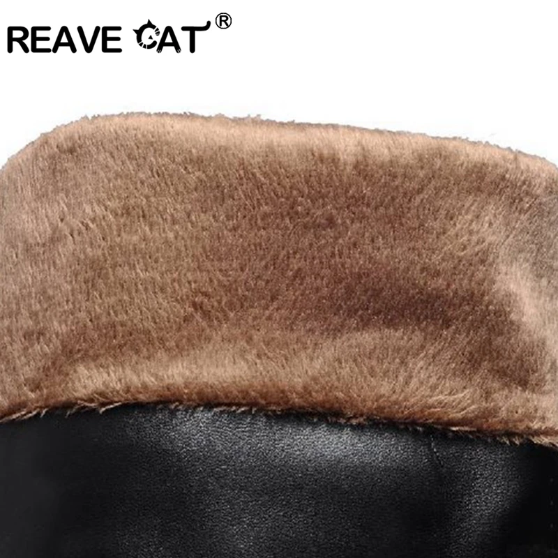 REAVE CAT Big size 31-46 Autumn Hot sale Women\'s shoes Knee boots Platform High heels shoes Fashion Female mujer QH3242