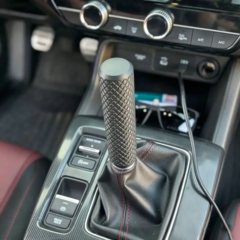 DLong Modified Manual Gear Shift Knob Diamond Anti‑Slip Grip Shifter Handle M10x1.25 Thread Car Tuning For Mazda MX‑5 Miata