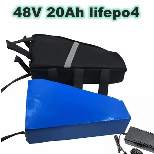 48V 20AH Lifepo4 三角バッテリー BMS 交換用 2500 ワット鉛酸電動自転車三輪車スクーター自転車 + 充電器バッグ