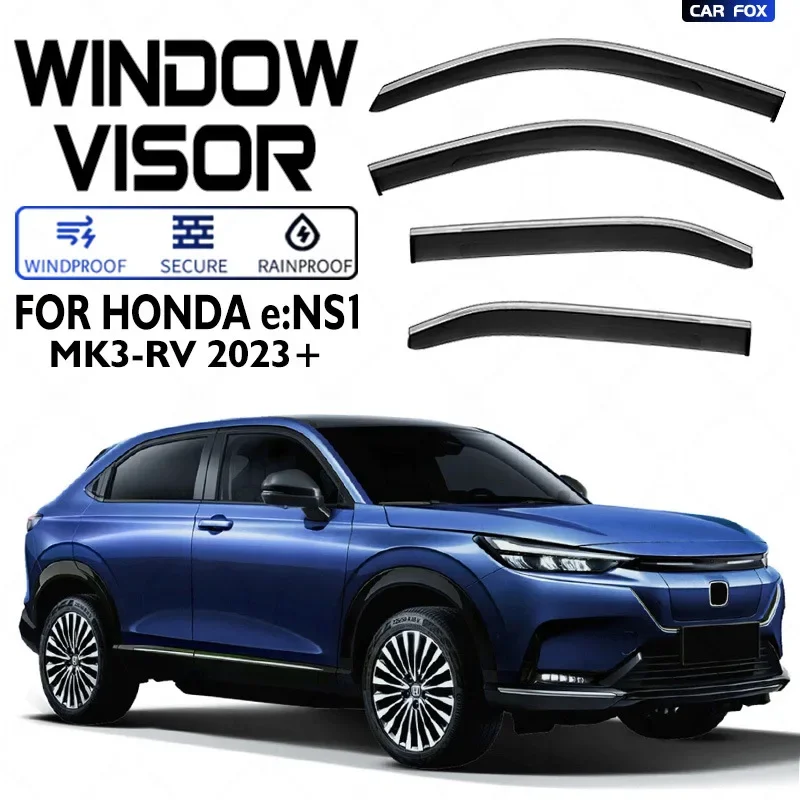 4Pcs For Honda ENS1 2023+Car Window Visor Awning Shelters Windshield Side Window Rain Sun Shade Auto Accessories