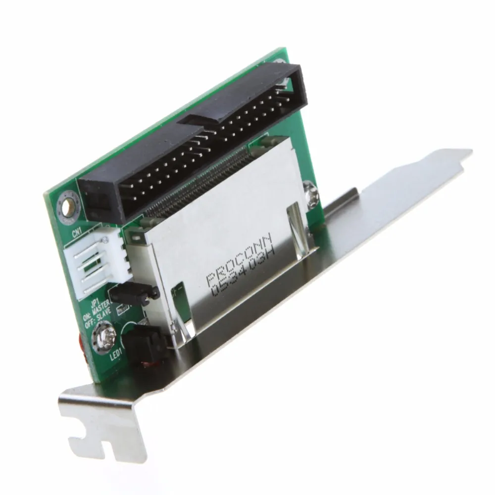CF Compact Flash Card para 3.5 IDE, Adaptador Conversor, PCI Suporte, Painel traseiro, 40 Pin