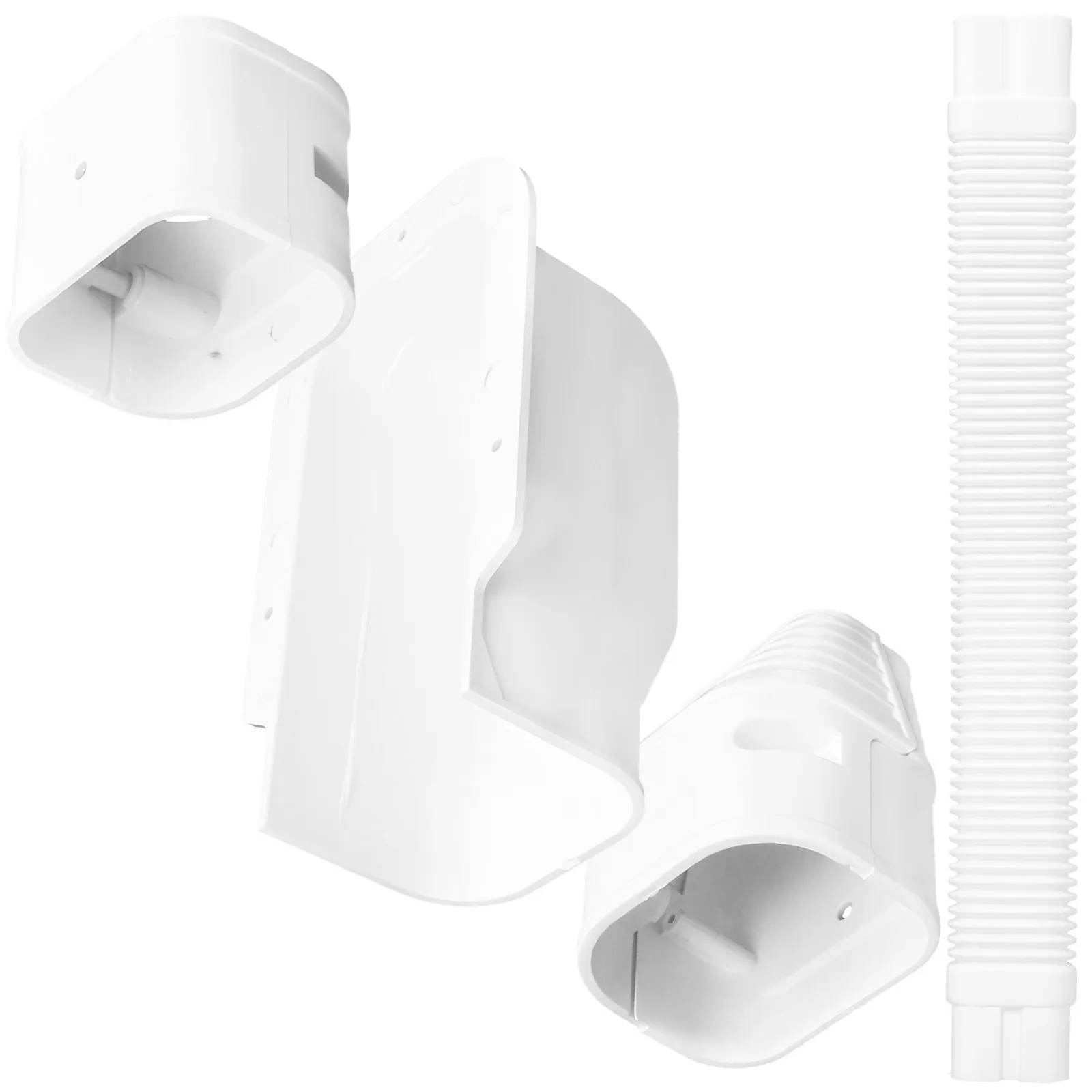 Mini Split Line Set Cover Air Conditioner Hose Pipe Protector Durable Plastic Concealment Kit