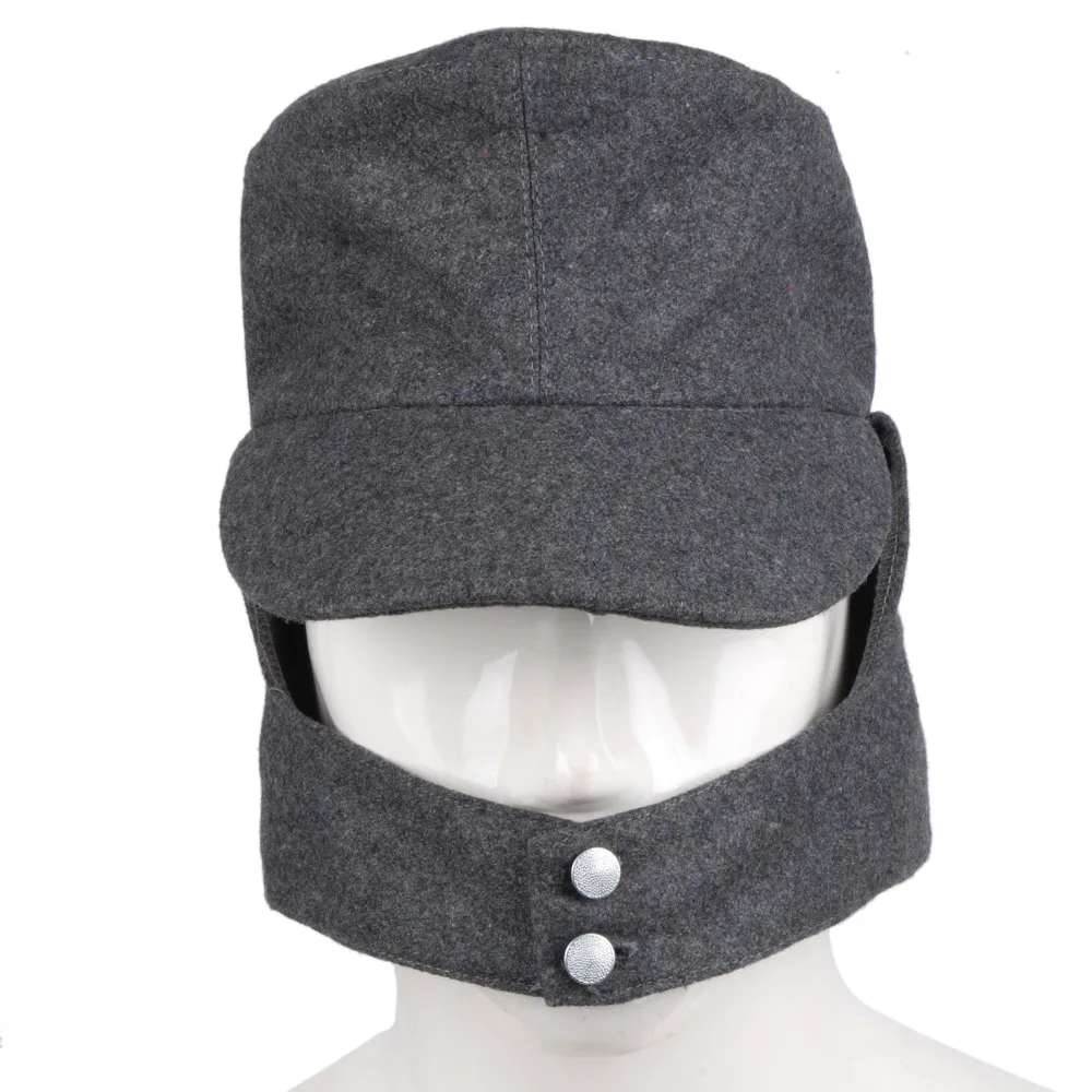 

WWII WW2 GERMAN ARMY EM PANZER M43 M1943 FIELD WOOL CAP HAT GREY