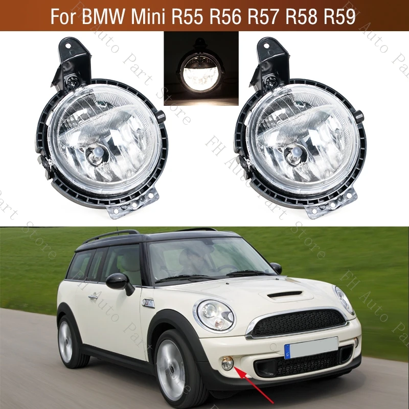 Car Front Bumper Fog Light Daytime Running Drive Lamp For BMW Mini R55 R56 R57 R58 R59 Foglight Foglamp With One Bulb