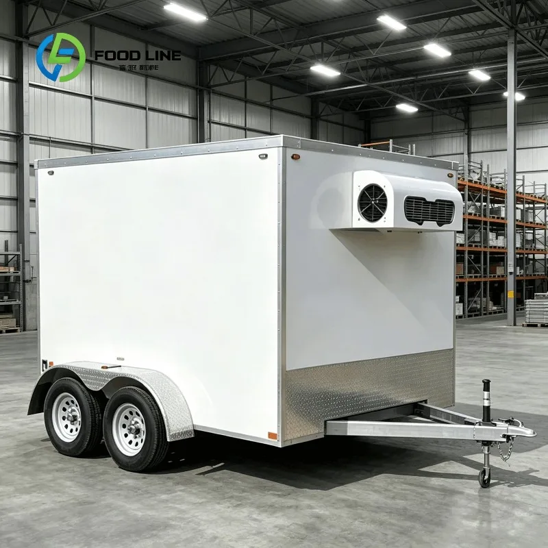 Customized Mobile Cold Storage Trailer With Top Mount Refrigeration Machine For Seafood And Fish Shipping Bulk Order Best Price