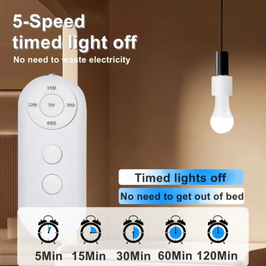 Multiple Controls E27 Wireless Remote Control Smart Timer Switch Lamp Holder 110V 220V Multi Light Timer Switch For Room Bedroom