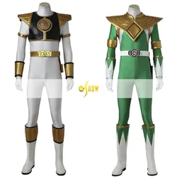 Tommy Oliver Cosplay Halloween Superhero Rangers Costume Jumpsuit Black Tyranno Soldier Uniform Green Battle Armor Bodysuit