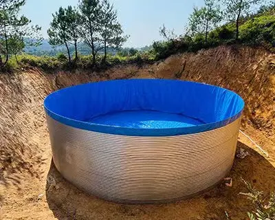 Depósito agrícola, hoja galvanizada gruesa, lona, estanque de peces, depósito para huerto, tanque de almacenamiento de agua, piscina de fuego forestal