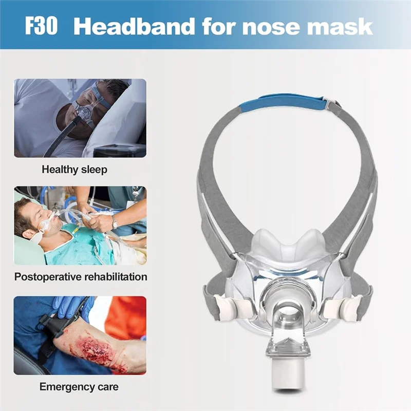 Para Airfit F30 CPAP Mask Paquete de 2 correas de repuesto para casco, diadema de máscara de ventilador ajustable con clips
