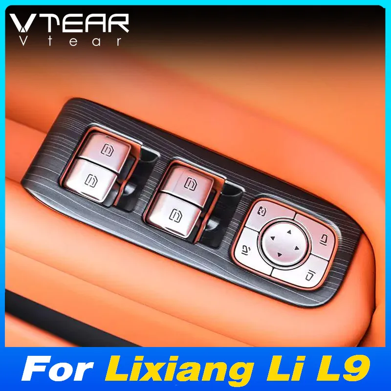 

Vtear Car Window Switch Panel Adjust Button Cover Interior Lift Control Trim Stickers Strips Accessories For Lixiang Li L9 2024