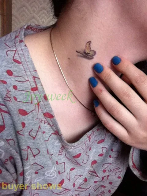 Temporary Tattoo Sticker 3D butterfly tattoo girl small size tatto stickers flash tatoo fake tattoos Waterproof  Body Art
