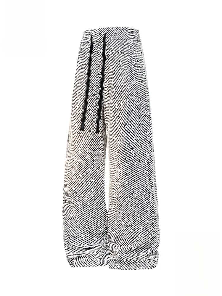 

PaulFrank Men's Casual Striped Straight Leg Pants Spring Trendy Loose Texture Casual Trousers Comfortable Polyester Fiber