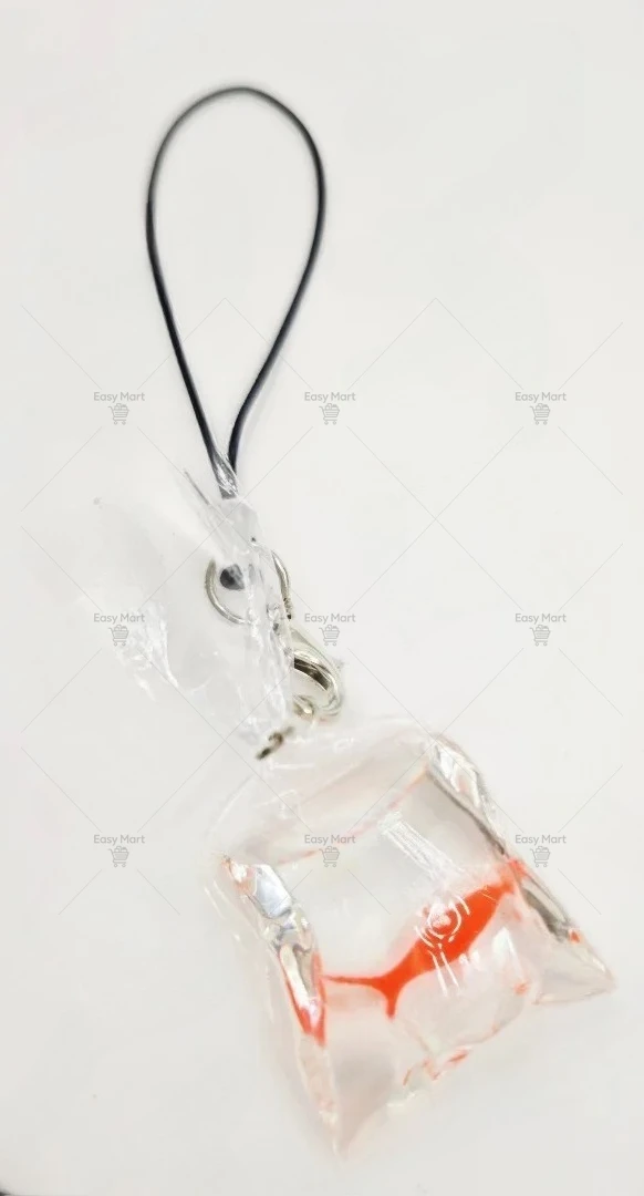 Popular creative transparent candy goldfish keychain personalized resin carp keychain