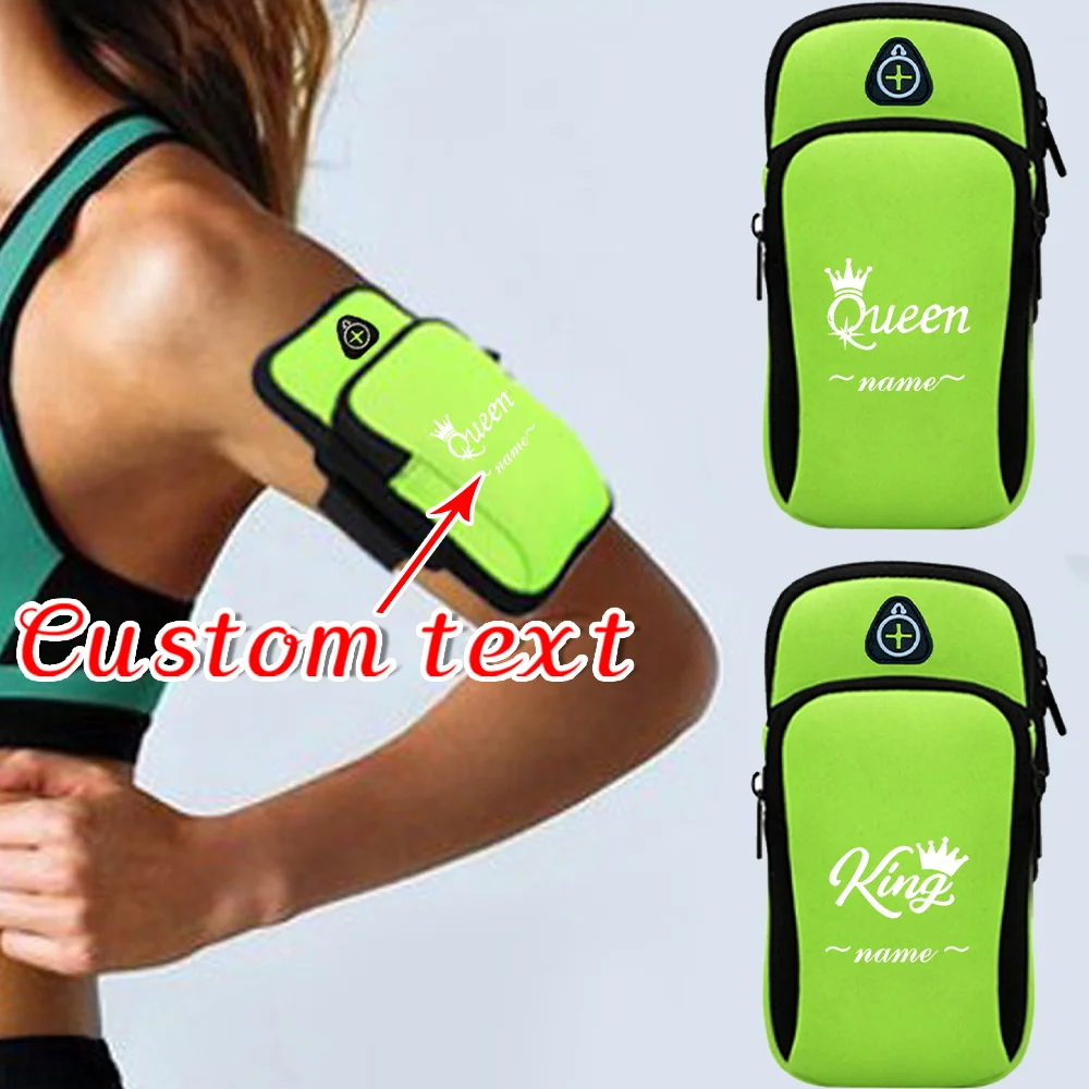 

Customized Name Green Arm Strap Sports Phone Bag Running Arm Strap Phone Bag Waterproof Customized Product
