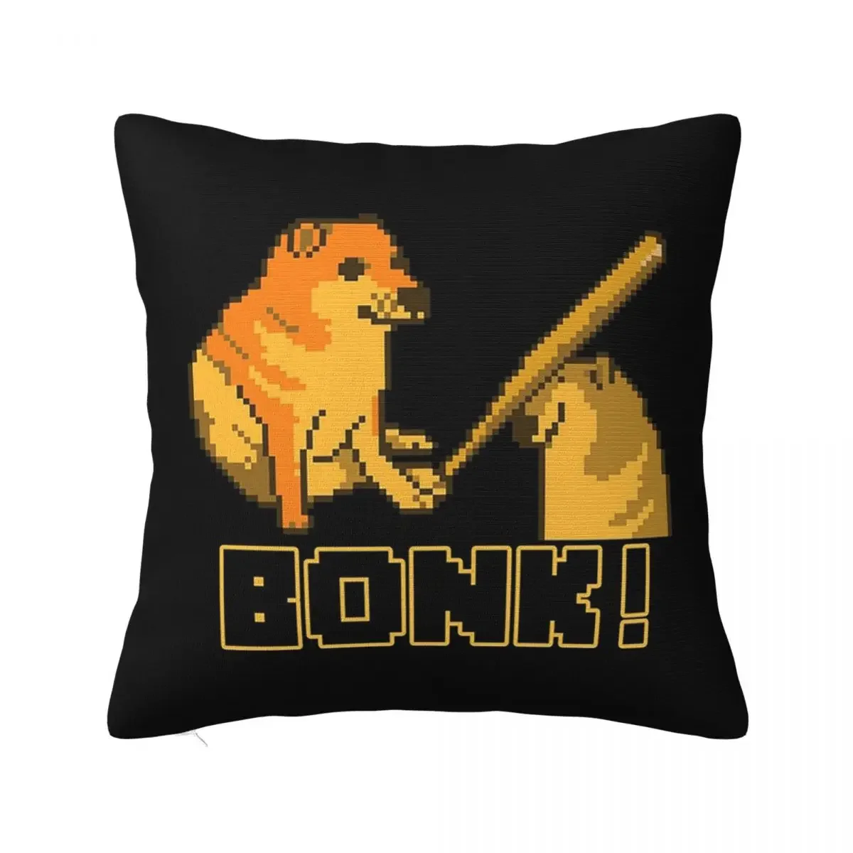 

Cheems Bonk Meme PixelArt Square Pillowcase Pillow Cover Polyester Cushion Decor Comfort Throw Pillow for Home Living Room