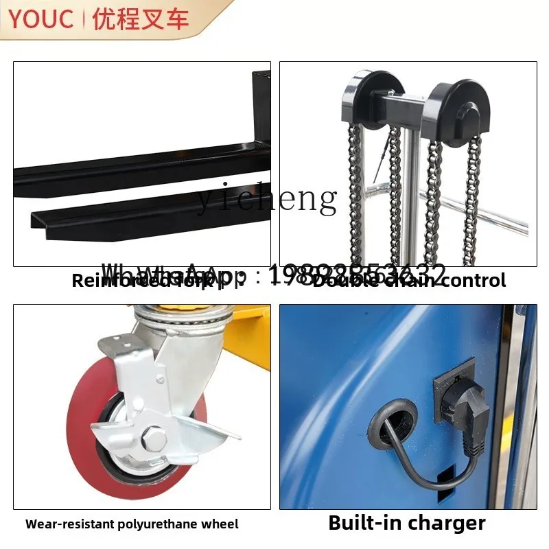 Портативный штабелер ABB, полуэлектрический гидравлический грузовик, противоскользящий и герметичный цилиндр, полуэлектрический вилочный погрузчик