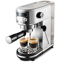 Neretva 20 Bar Espresso Machine Compact Espresso Maker with LED Display & Milk Frother (220V)