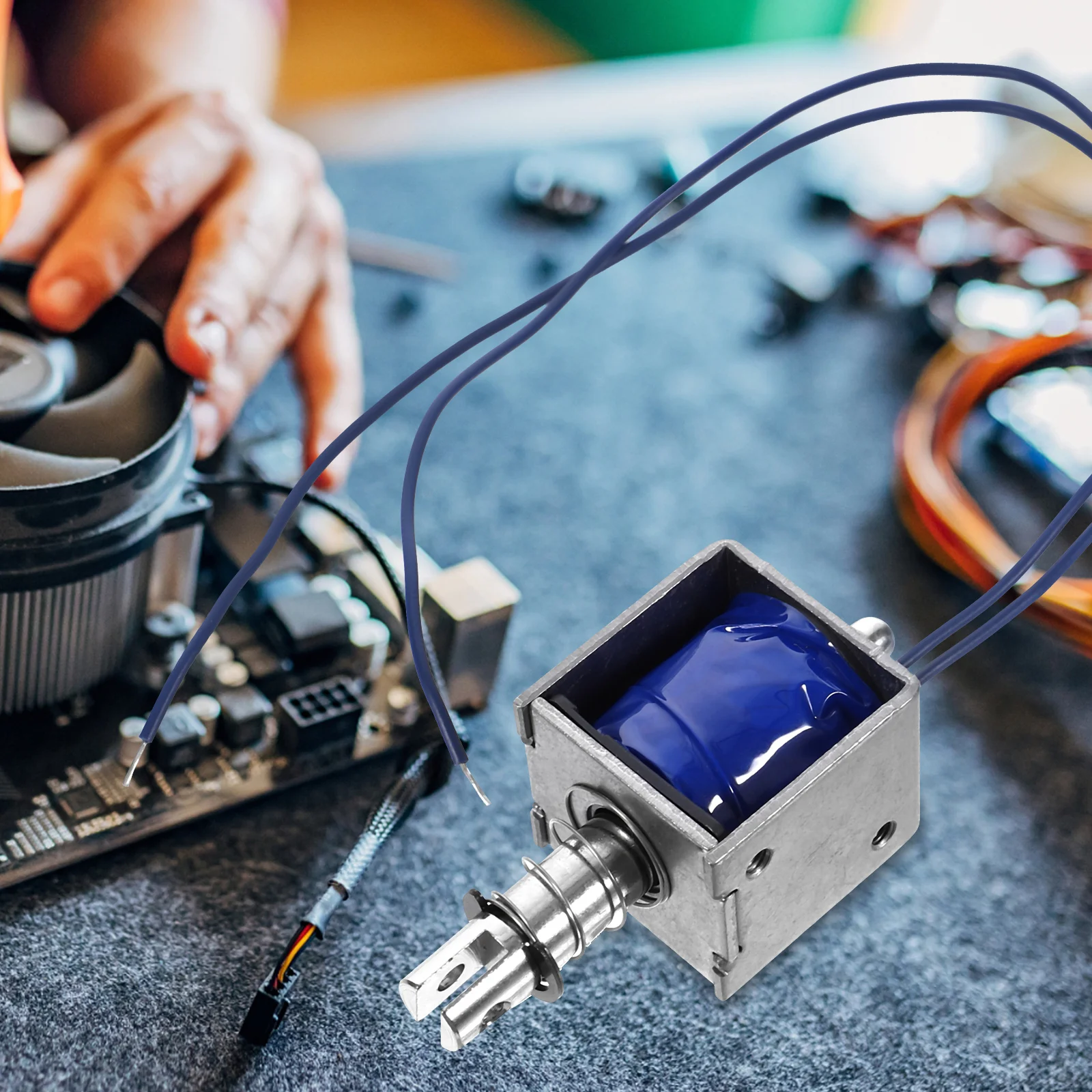 

Electromagnet Mini Frame 8 5mm Stroke DC12V Linear Motion Push Pull Solenoid Electromagnet Metal Actuator Gift Box