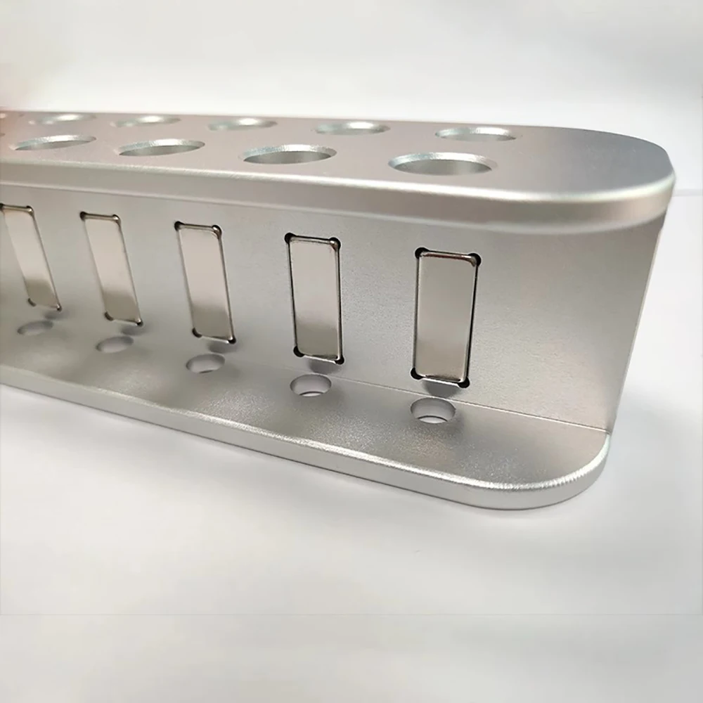 12-Well Aluminum Magnetic Rack for 1.5ml 0.5ml Centrifuge Tubes Lab Separation Stand