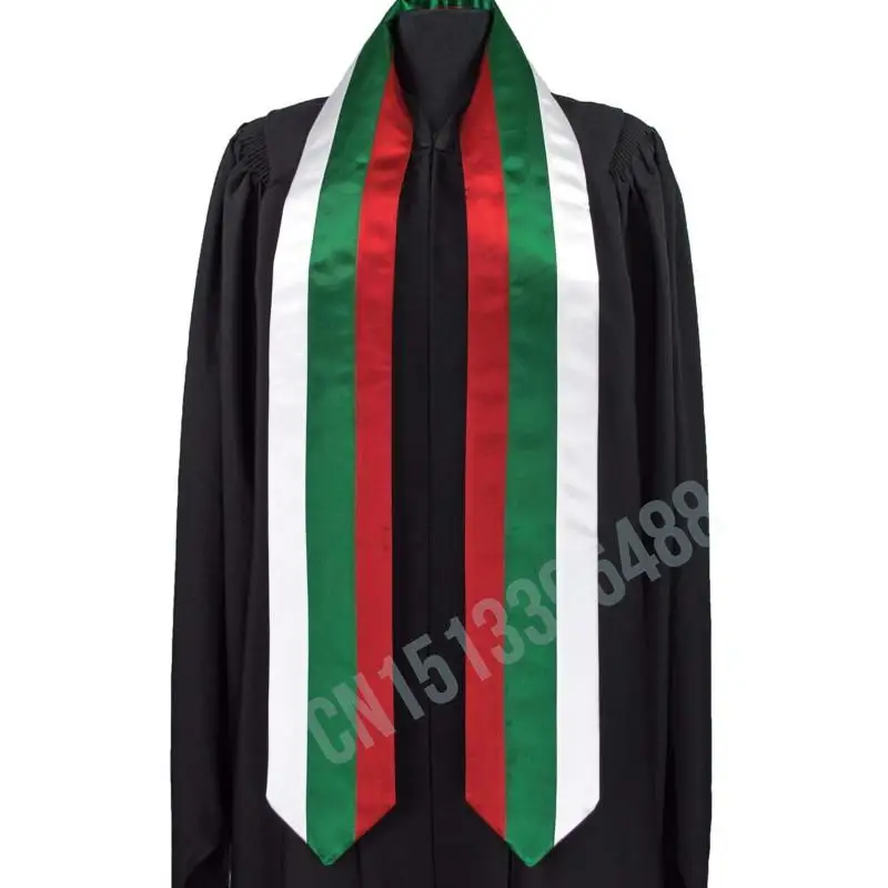 Bulgaria Flag Scarf Top Print Graduation Sash Stole International Study Abroad Adult Unisex Party Accessory