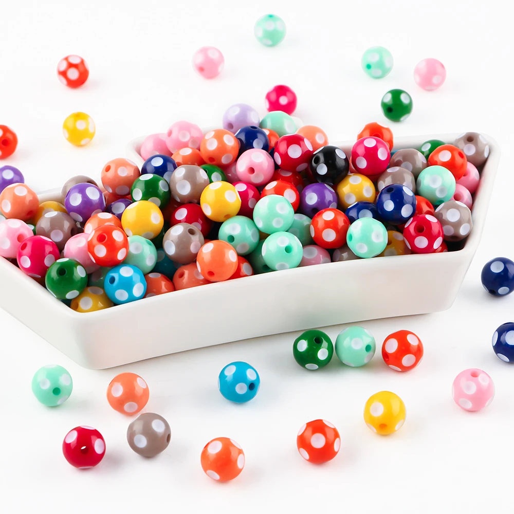 10-50 قطعة جديد 12 مللي متر الملونة مقعر موجة نقطة الاكريليك الخرز المستديرة لصنع المجوهرات سوار ذاتي الصنع أقراط إكسسوارات عقد #3