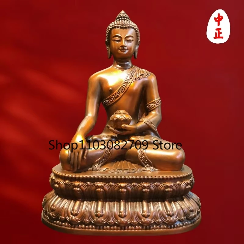 Zhongzheng Statue Intangible Cultural Heritage Workshop Sakyamuni Buddha gold, silver and copper materials support customized ha