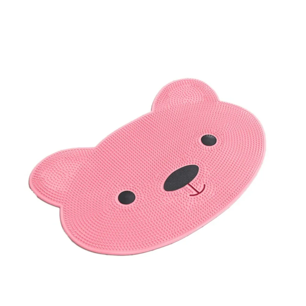 

Creative Bathroom Non Slip Pad Cartoon Bear Shaped Shower Foot Scrubber Mat Butterfly Comfortable Floor Mat Bath