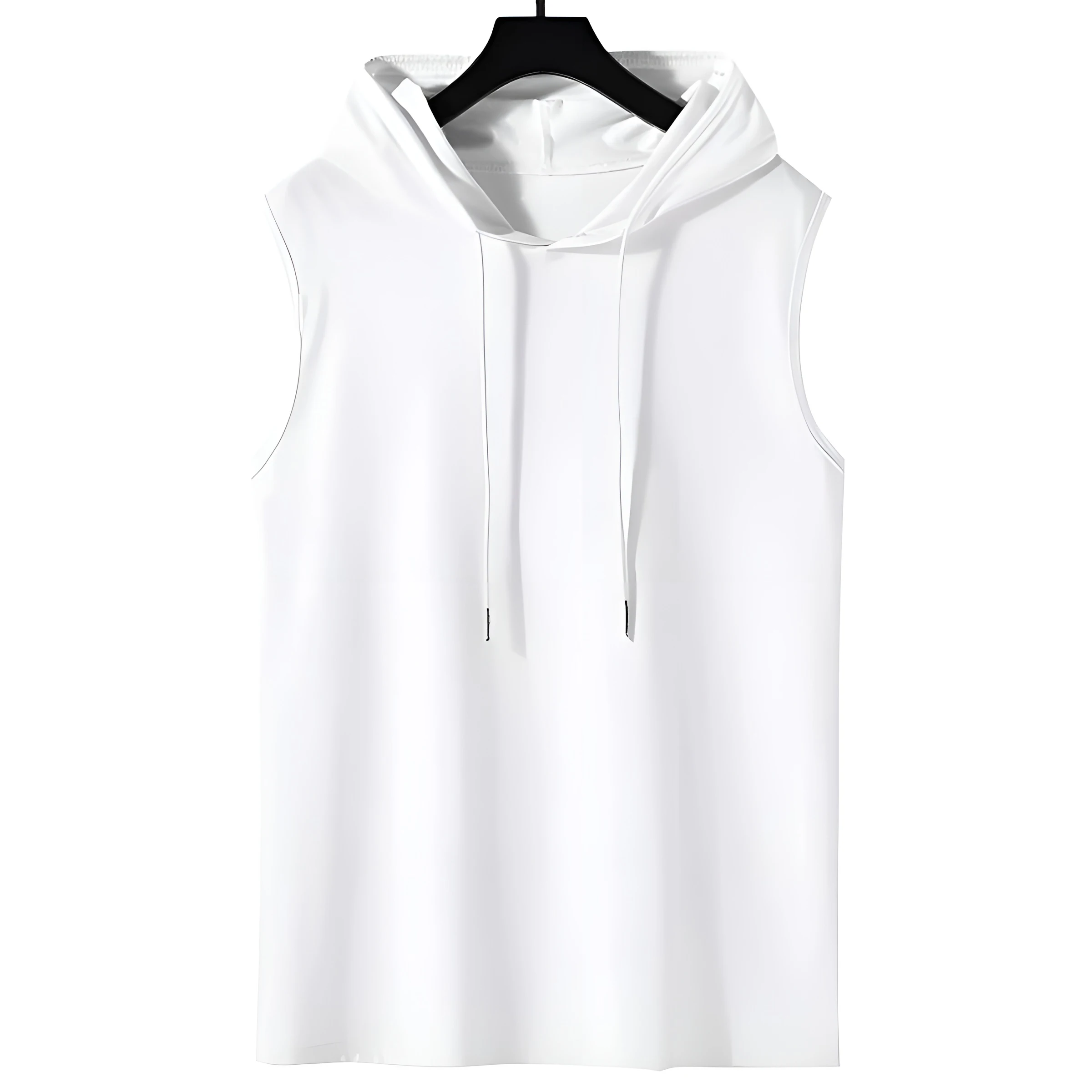 New sleeveless vest top for men with a casual temperament, trendy and lazy men's youth, trendy and trendy hooded (non removable)