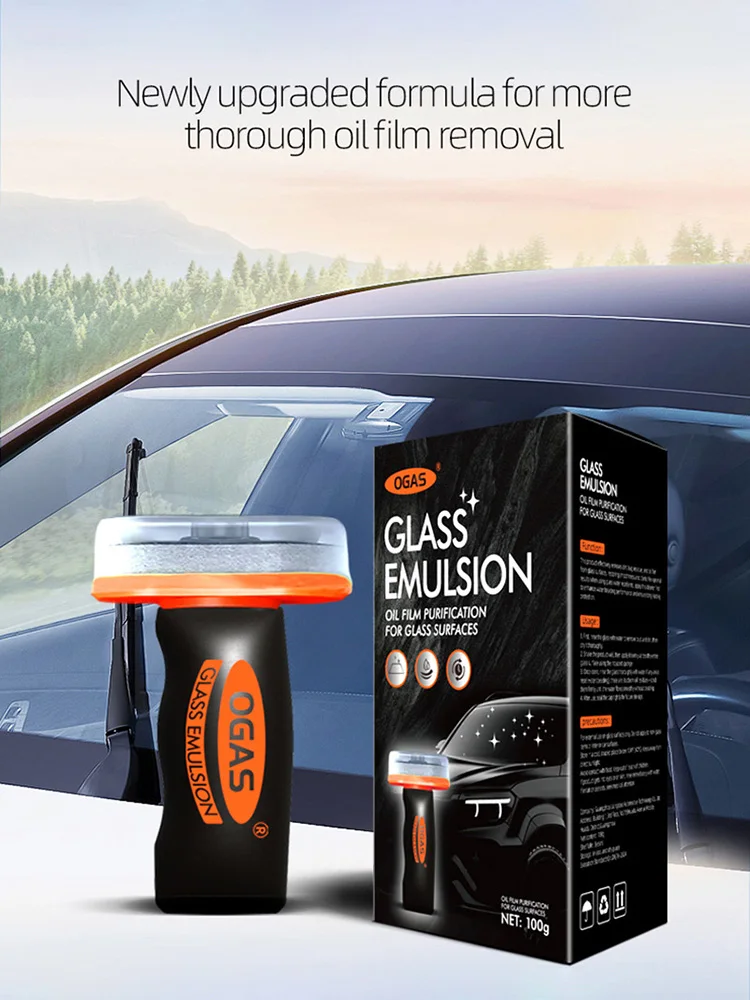 Car Glass Cleaner Gel & Foam Windshield Watermark Remover Anti-Fog Coating, Fast Cleaning for Car Windows, Safe Rainproof 100g - Image 6