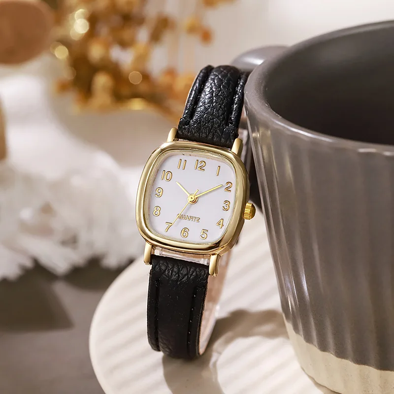 

Square Belt Retro Women's Watch Korean Fashion Quartz Watches Daily Quartz Wristwatches Simple Luxury Reloj Mujer Montre