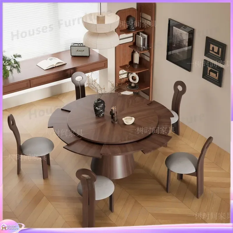 Round Shoe Cabinet Solid Wood Storage Organizer Rotating Retractable Entryway Furniture French Retro Folding Shoe Rack Small