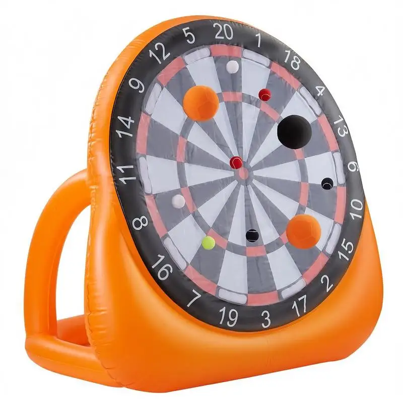 

Giant Football Target Game 1.8m For Backyard Parties Family Gatherings Outdoor Events, 4 Soccer Balls 12 Tennis Balls Air Pump, 3-Minute Inflation Design Large Kick Darts Set Portable Yard Activity Equipment