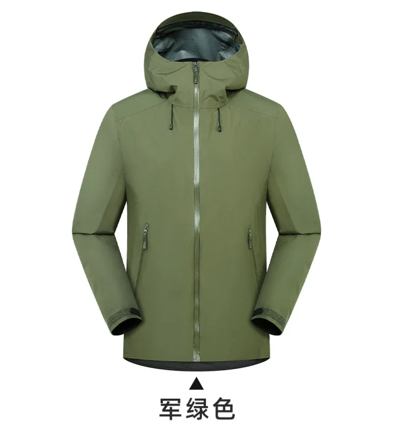 ARC Embroidery Three layer Outdoor Waterproof Windbreaker Hiking Jackets Mens High Quality Hunting Camping Fishing Coat