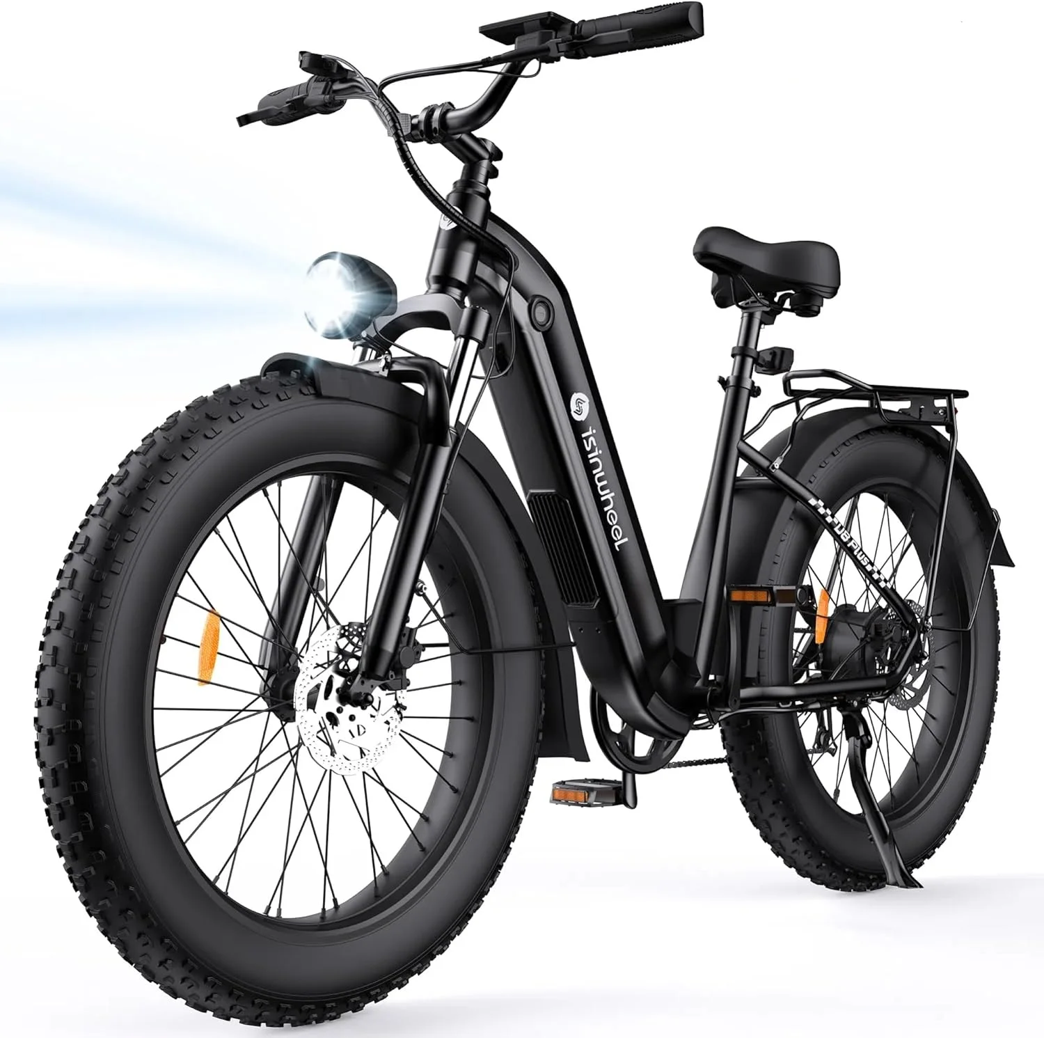 Olenwheel U8 Plus دراجة كهربائية للبالغين 1500 وات 48 فولت 13 أمبير ذروة محرك الفرامل الهيدروليكية Ebike 26 بوصة خطوة من خلال الدهون الإطارات ركاب E الدراجة #1
