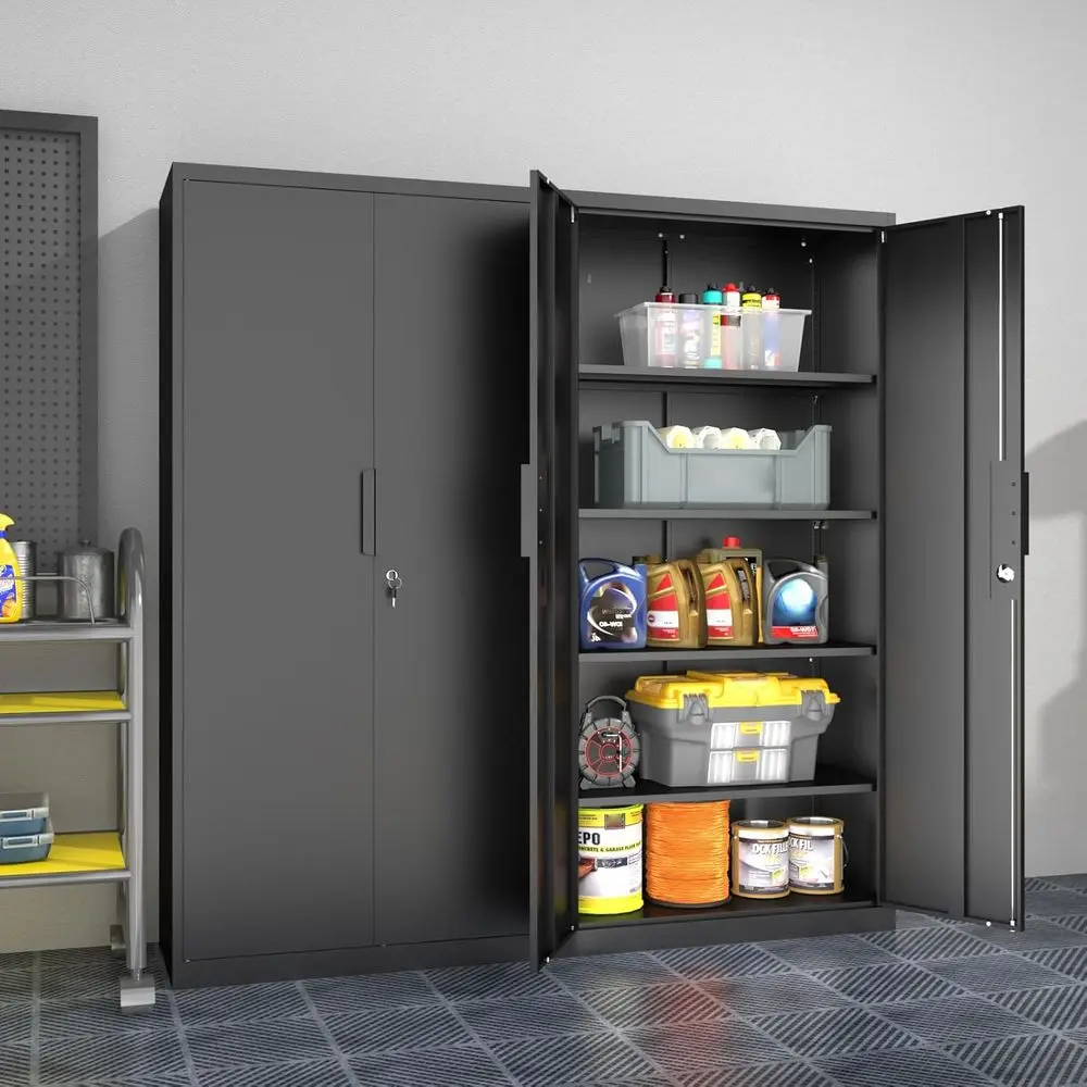 Metal Garage Storage Cabinet with Lock, 71
